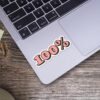 100% Sticker - Pink