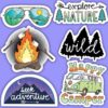 Nature Outdoors Stickers 6 Pack
