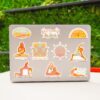 Yoga Meditation Stickers 10 Pack