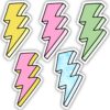 Long Lightning Bolt Aesthetic Sticker 5 Pack