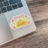 Fearless Cursive Floral Sticker