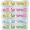 All Is Well Lettering Aesthetic Sticker 5 Pack