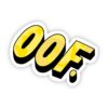 Oof Yellow Aesthetic Sticker