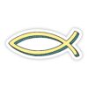 Yellow ichthys sticker