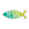 Jesus Green Ichthys Sticker