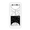 1 AU From the Sun Space Sticker Black & White
