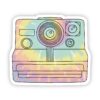 Tie Dye Camera Aesthetic Sticker