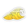 Yellow Waves Aesthetic Sticker