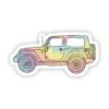 Tie Dye Jeep Aesthetic Sticker