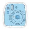 Blue Polaroid Instant Camera Aesthetic Sticker