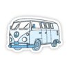 Light Blue Hippie Van Aesthetic Sticker