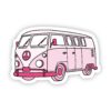 Pink Hippie Van Aesthetic  Sticker