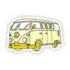 Light Yellow Hippie Van Aesthetic Sticker