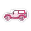 Pink Side Jeep Aesthetic Sticker