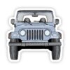 Grey Jeep Front Aesthetic Sticker