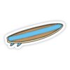 Brown and Blue Surf Board Beach Aesthetic Sticker