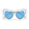 Blue Heart Sunglasses Aesthetic Sticker
