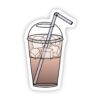 Iced Coffee To Go Cup Aesthetic Sticker
