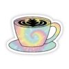 Tie Dye Latte Aesthetic Sticker