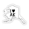 I Love Alaska Sticker