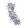 California Floral Sticker