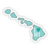 I Love Hawaii Teal Sticker