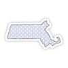 Massachusetts Polka Dot Sticker