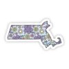 Massachusetts Floral Sticker