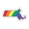 Massachusetts Rainbow Sticker