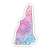 New Hampshire Mandala Pattern Sticker