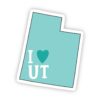 I Love Utah Teal Sticker