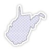 West Virginia Polka Dot Sticker