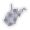 West Virginia Floral Sticker
