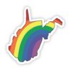 West Virginia Rainbow Sticker