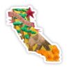 The Golden State Faded Watercolor Sticker