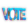 Vote Lettering with Hands Sticker