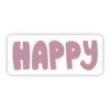 Happy Purple Lettering Sticker
