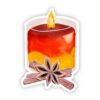Scented Candle Watercolor Fall Sticker
