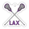 Purple LAX Lacrosse Sticker