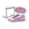 Track and Field Pink Sticker
