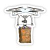 Trick or Treat Drone Halloween Sticker - Pandemic Edition