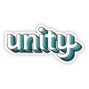 Unity Teal Lettering Sticker