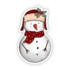 Snowman with Hat and Scarf Sticker