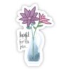 Hopeful For The Future Sticker - Purple and Pink Flower Vase