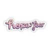 Hope > Fear Cursive Purple Sticker