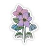 Choose Optimism Purple Floral Sticker