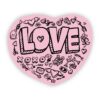 Love Bold Lettering Pink Sticker