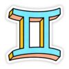 Gemini Symbol Zodiac Sticker