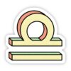 Libra Symbol Zodiac Sticker