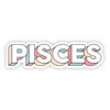 Pisces Lettering Zodiac Sticker
